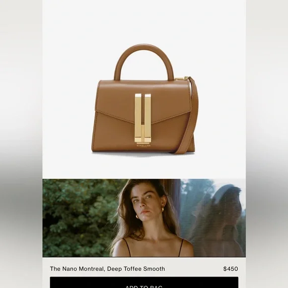 DeMellier Nano Montreal Handbag Genuine Leather - Picture 2 of 16